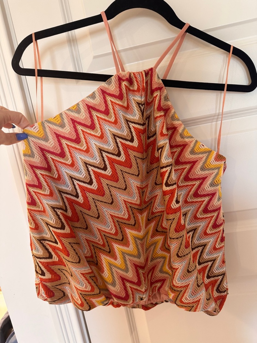 Express Zigzag Chevron Cami Top - Pink, Orange, Yellow